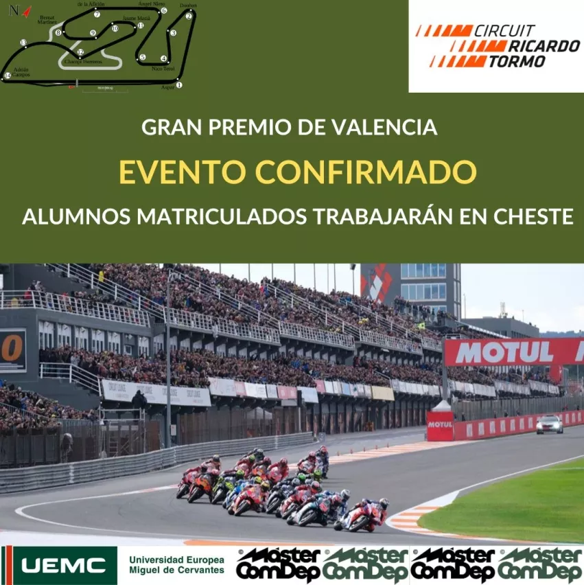 Evento confirmado para nuestros alumnos: Gran Premio de Cheste